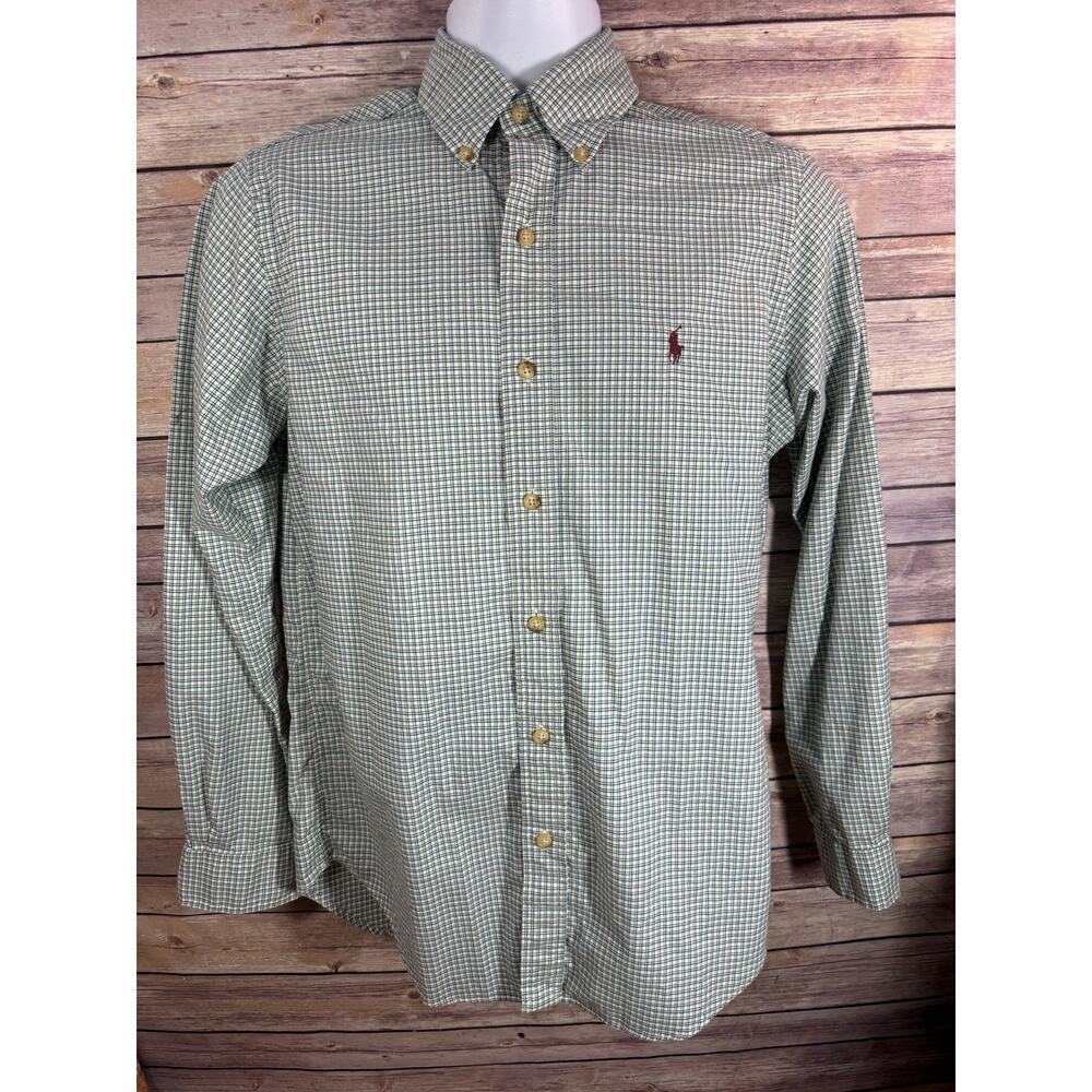Polo Ralph Lauren Button up Shirt Mens Small Green Plaid